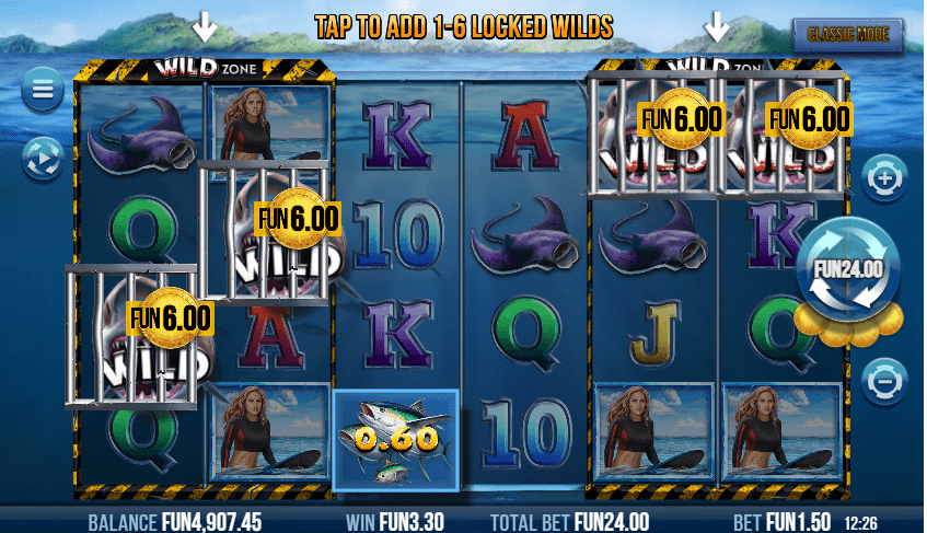 6 wild sharks advanced mode