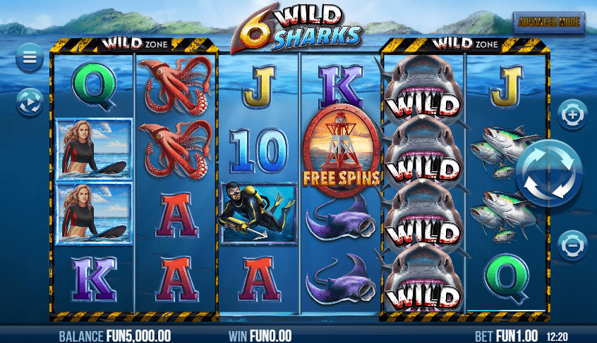 6 wild sharks slot