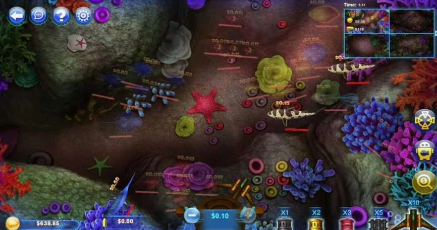 Fish catch casino game
